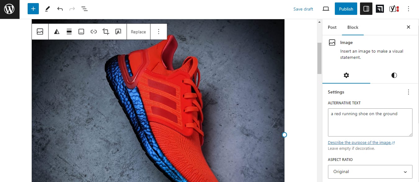 Web accessibility audit: Adding alt text in WordPress.