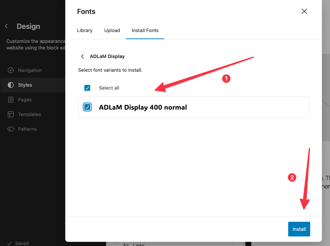 install google font
