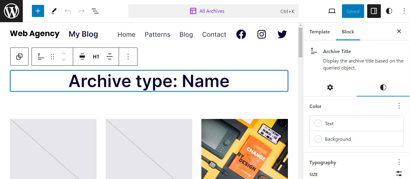 Customizing the archive title
