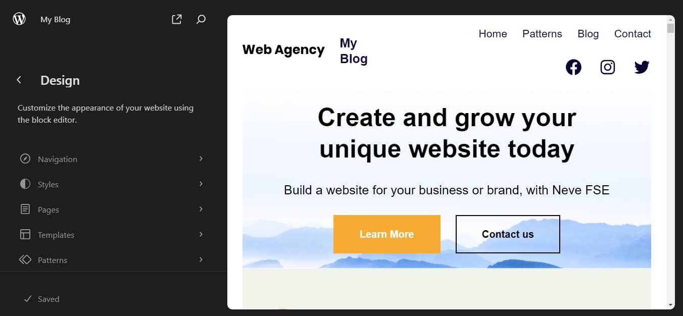 The Site Editor