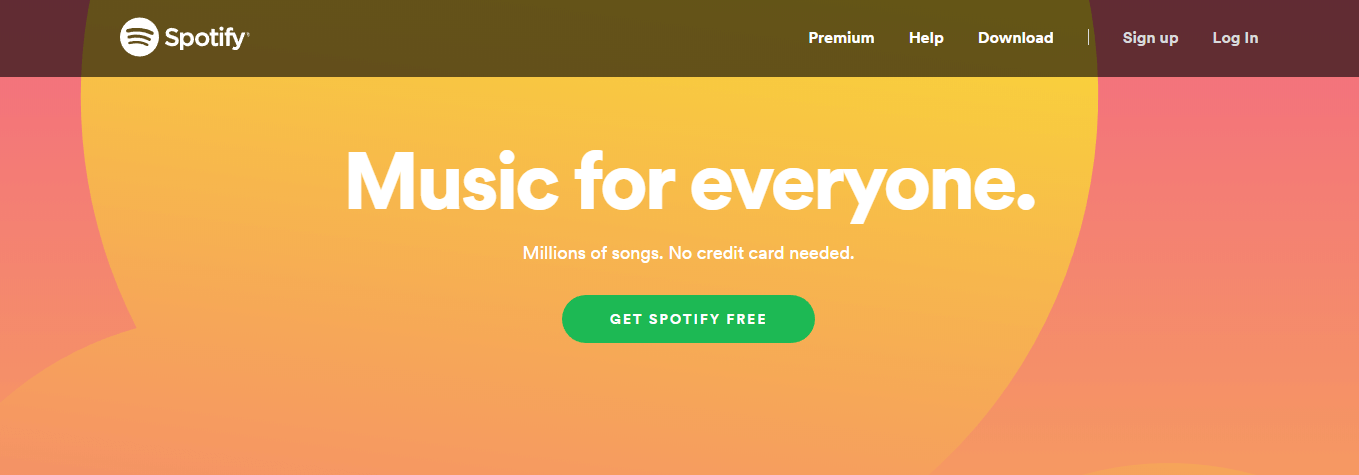 A CTA on Spotify.