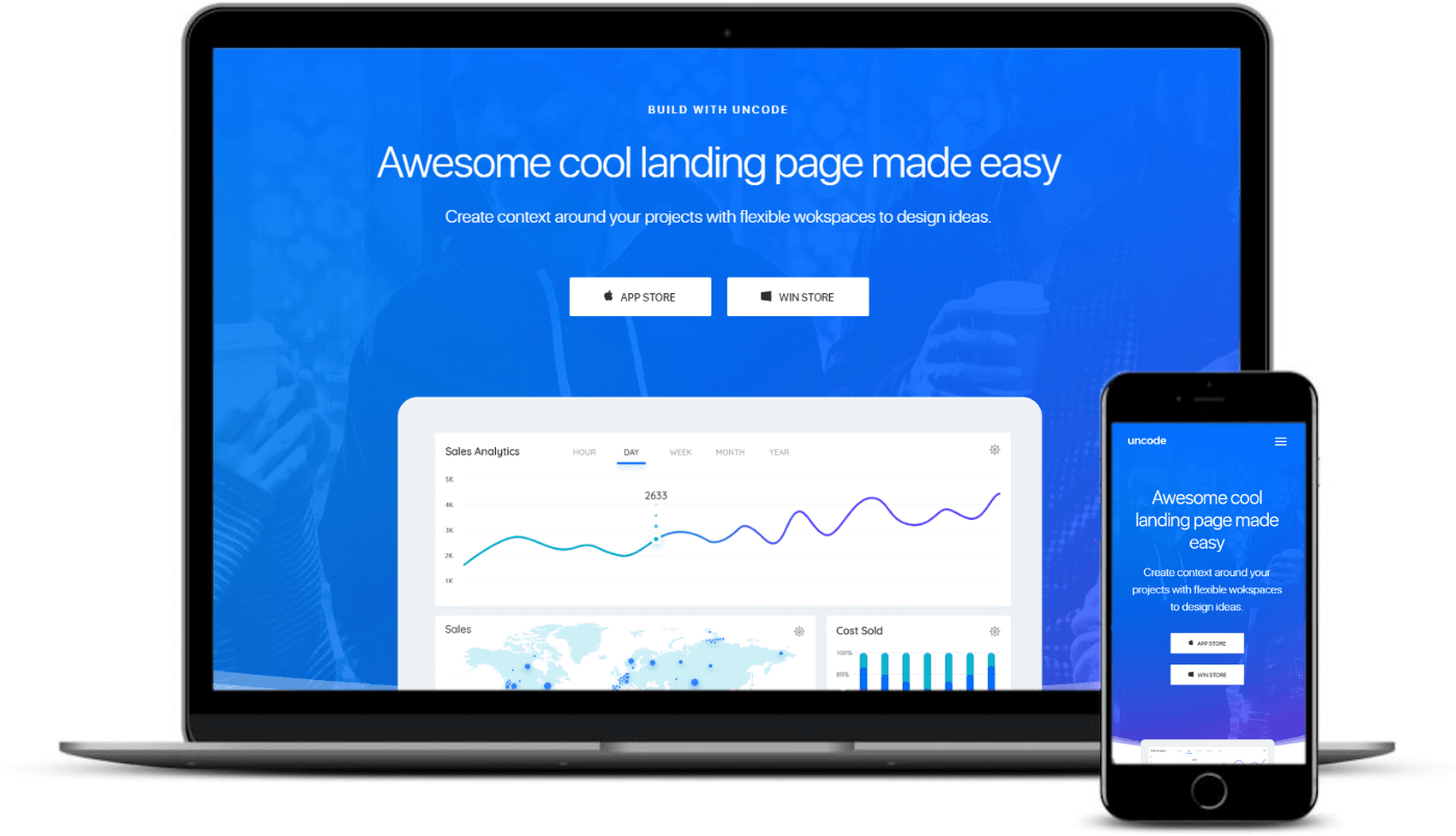 Best one-page WordPress themes: Uncode
