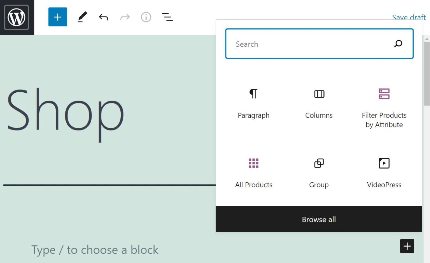 Adding new WooCommerce blocks in the Block Editor