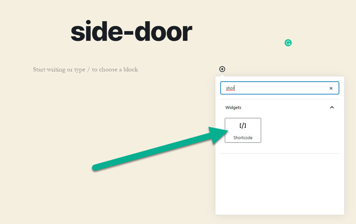 shortcode module
