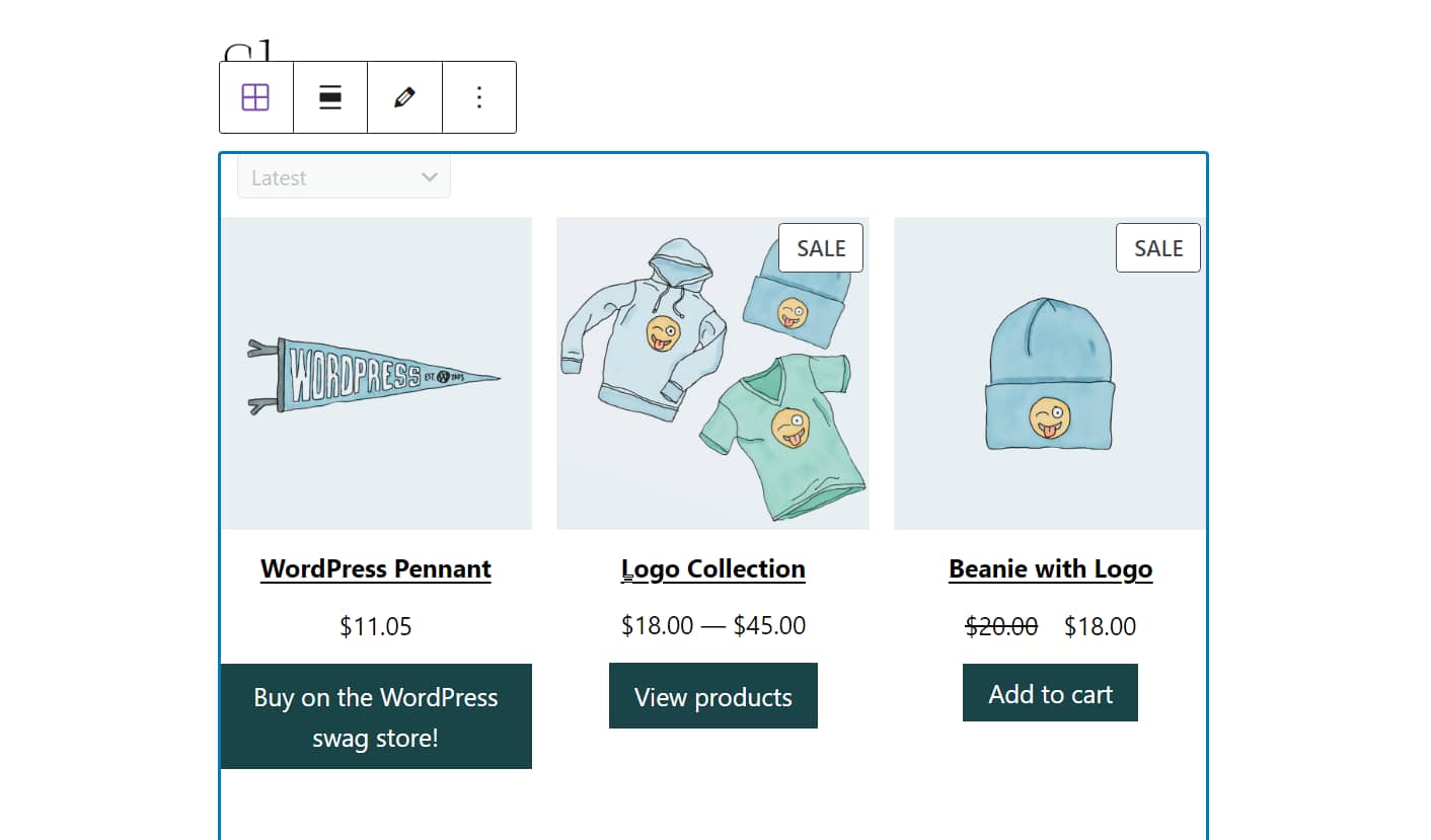 The WooCommerce All Products block