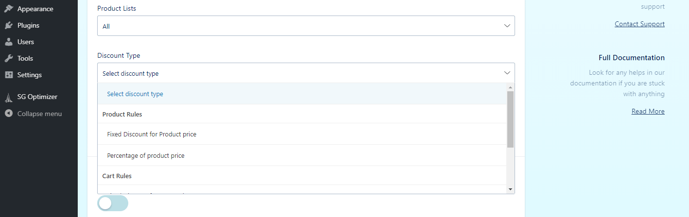 Configuring a dynamic pricing discount type.