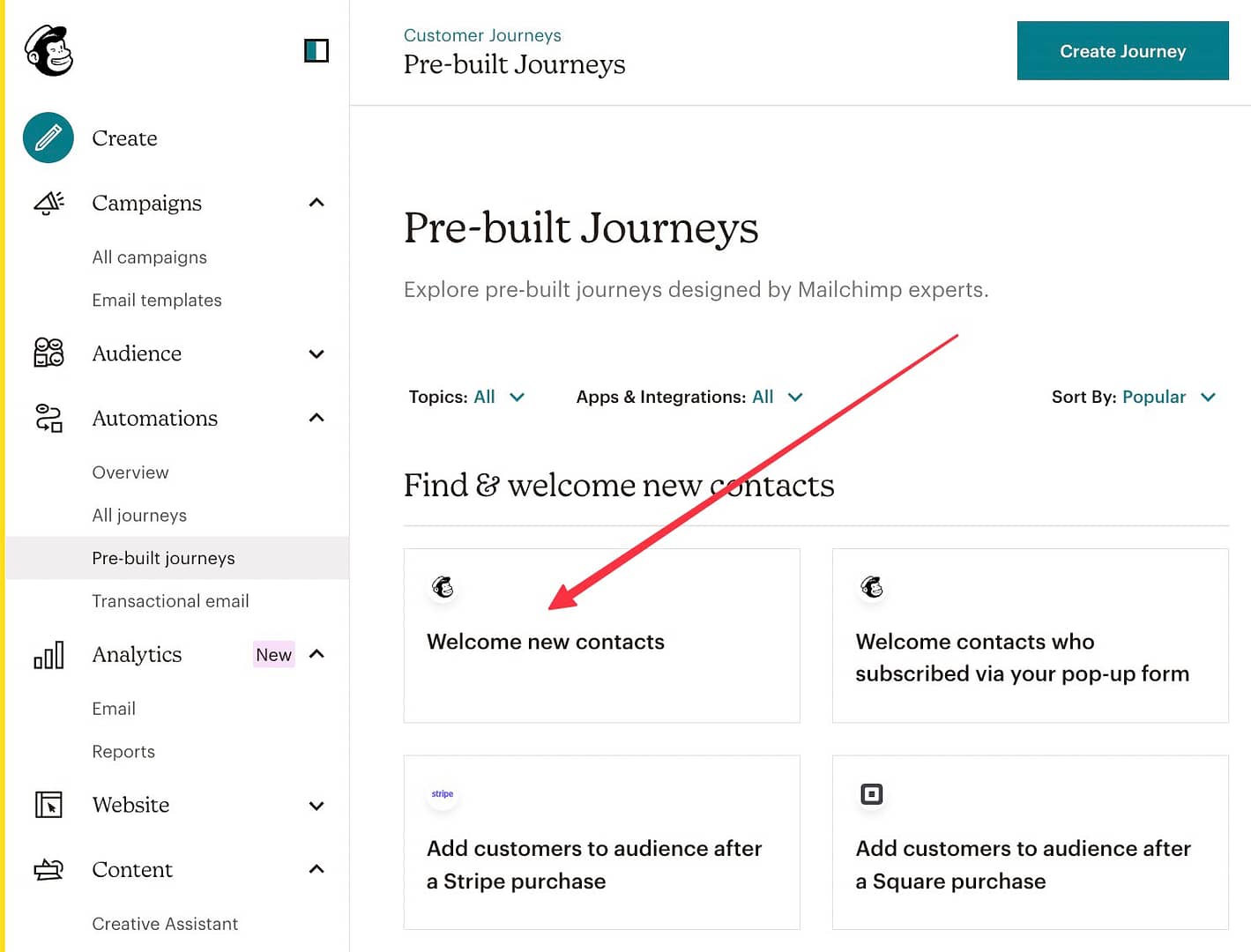 making a journey to welcome new contacts