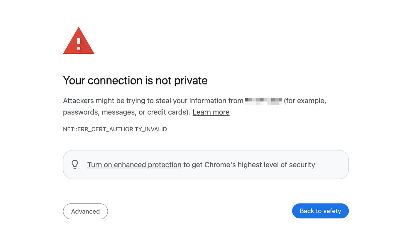 No SSL notification
