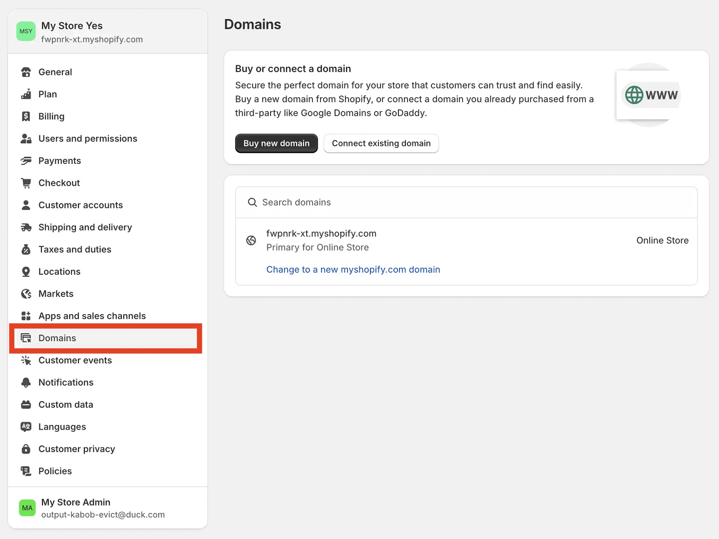 Setting up a custom domain for your Shopify store