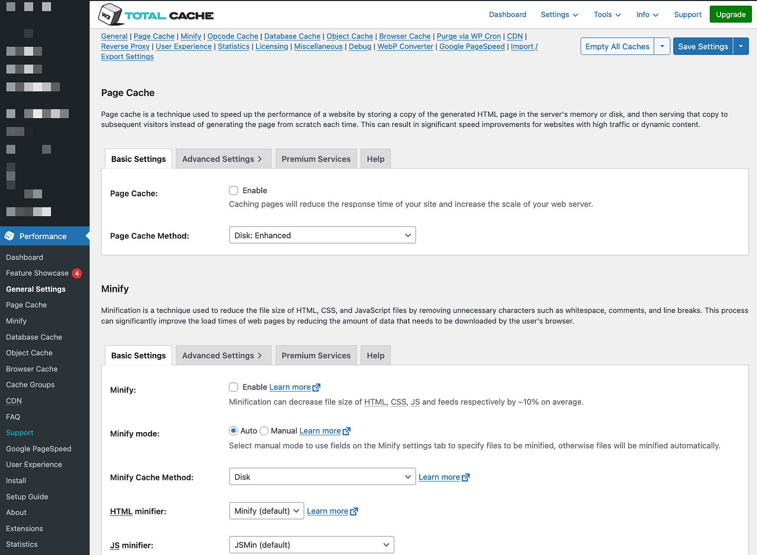 W3 dashboard
