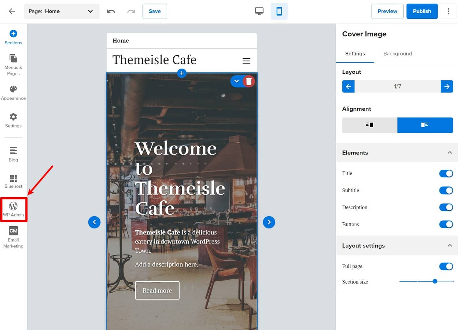 Open WordPress dashboard