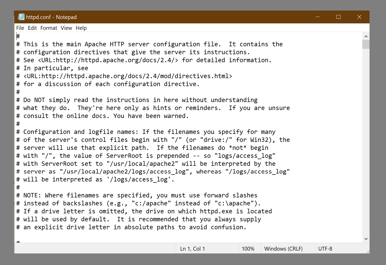 Apache Configuration File