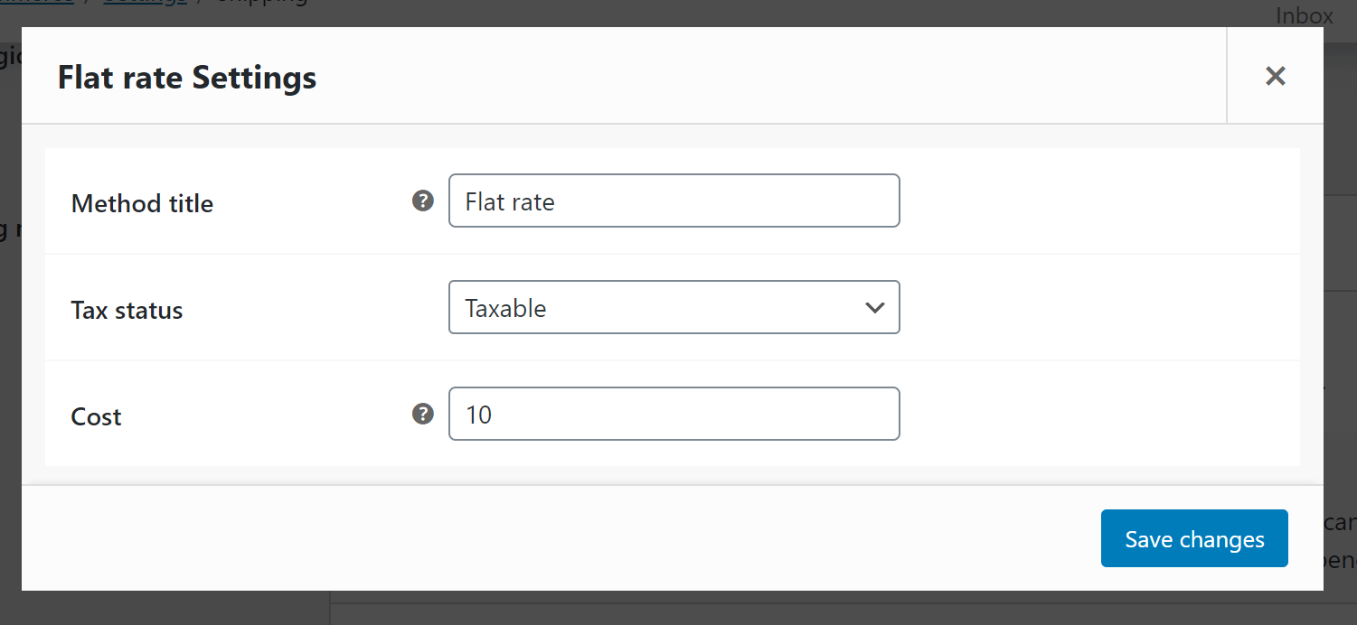 flat rate settings