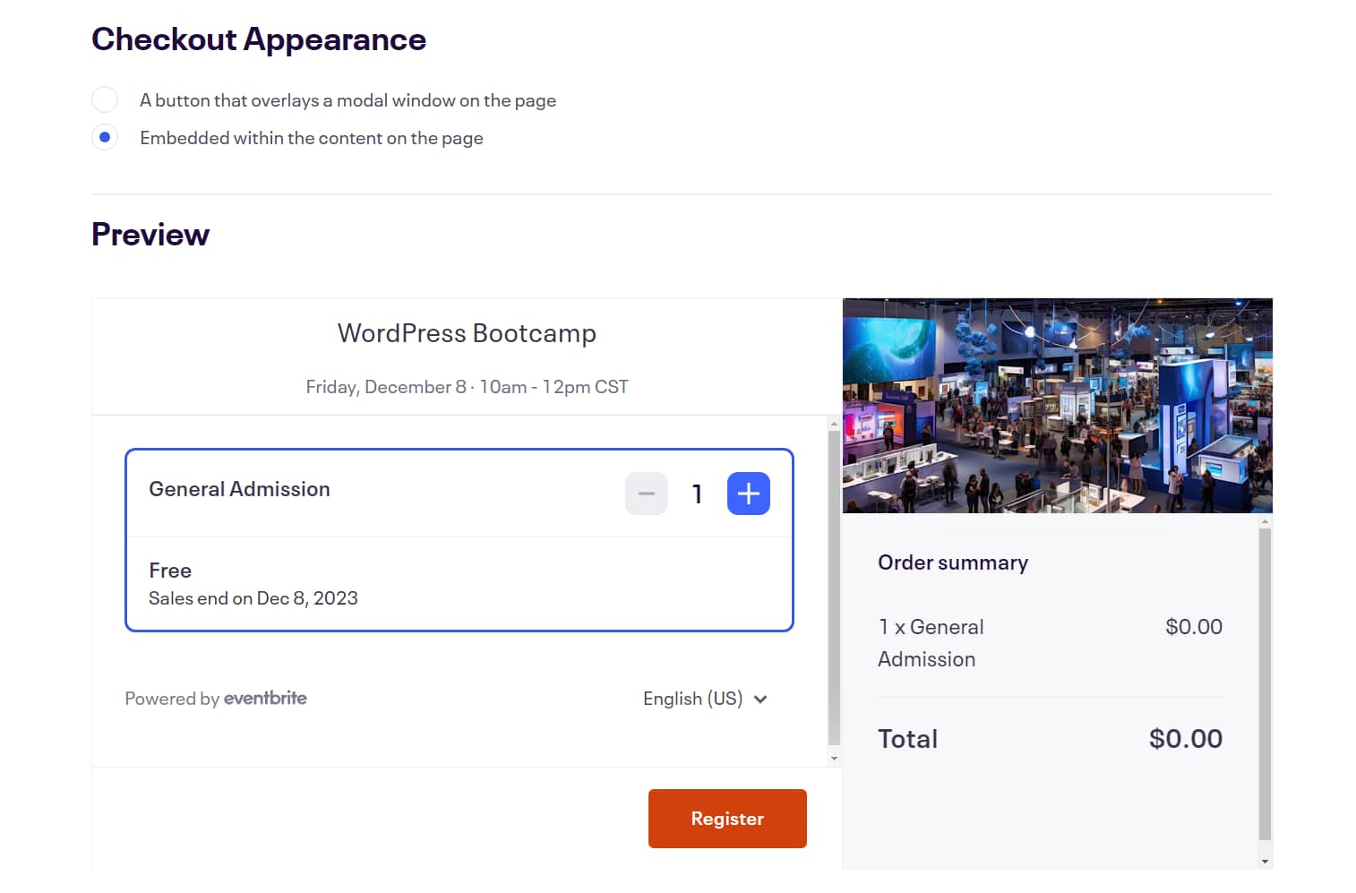 Connect Eventbrite with WordPress.