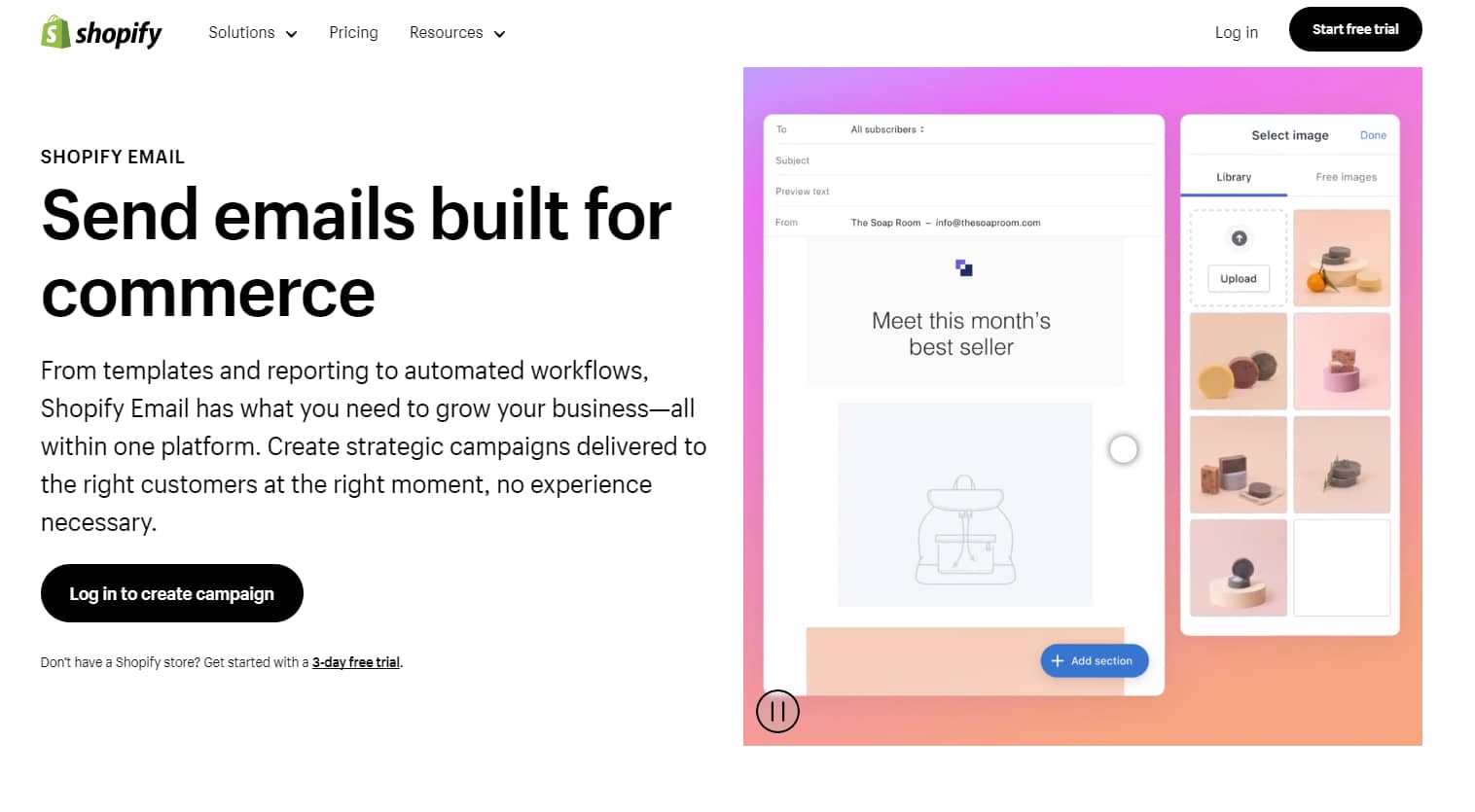 Shopify email marketing app