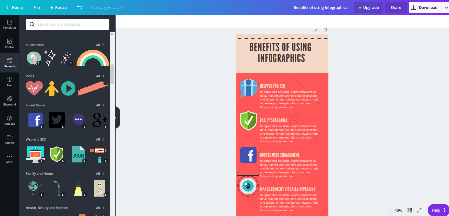 canva Infographics elements.