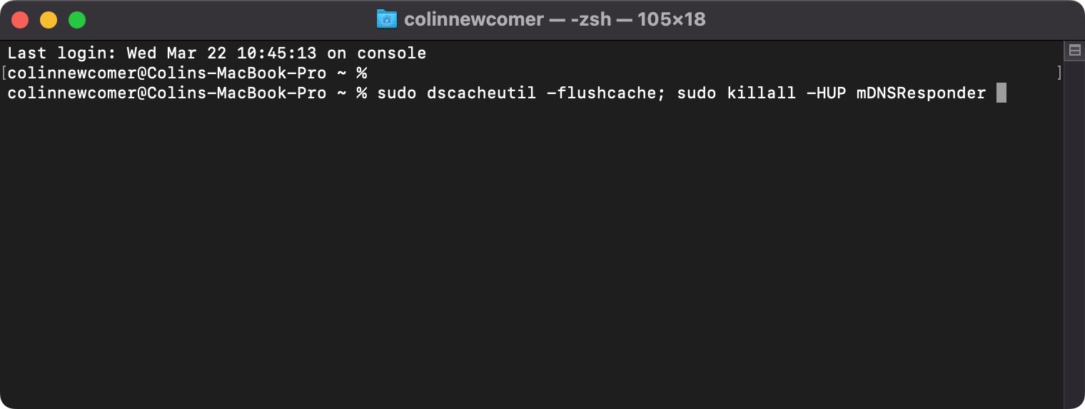 How to flush DNS on Mac