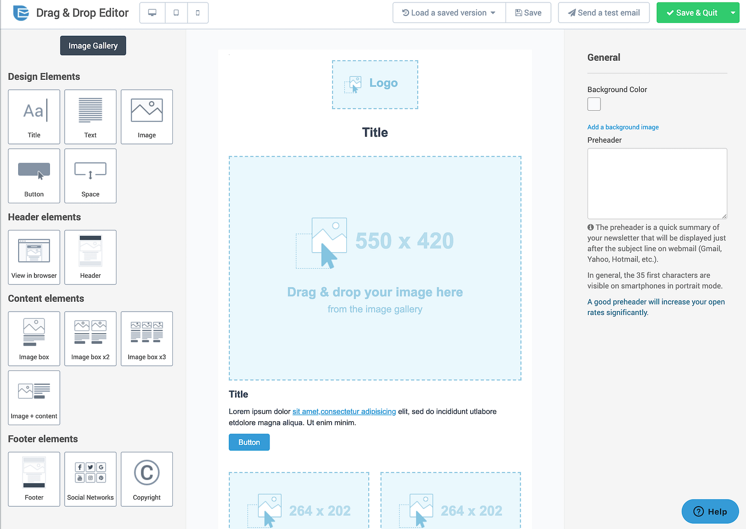 Brevo editor