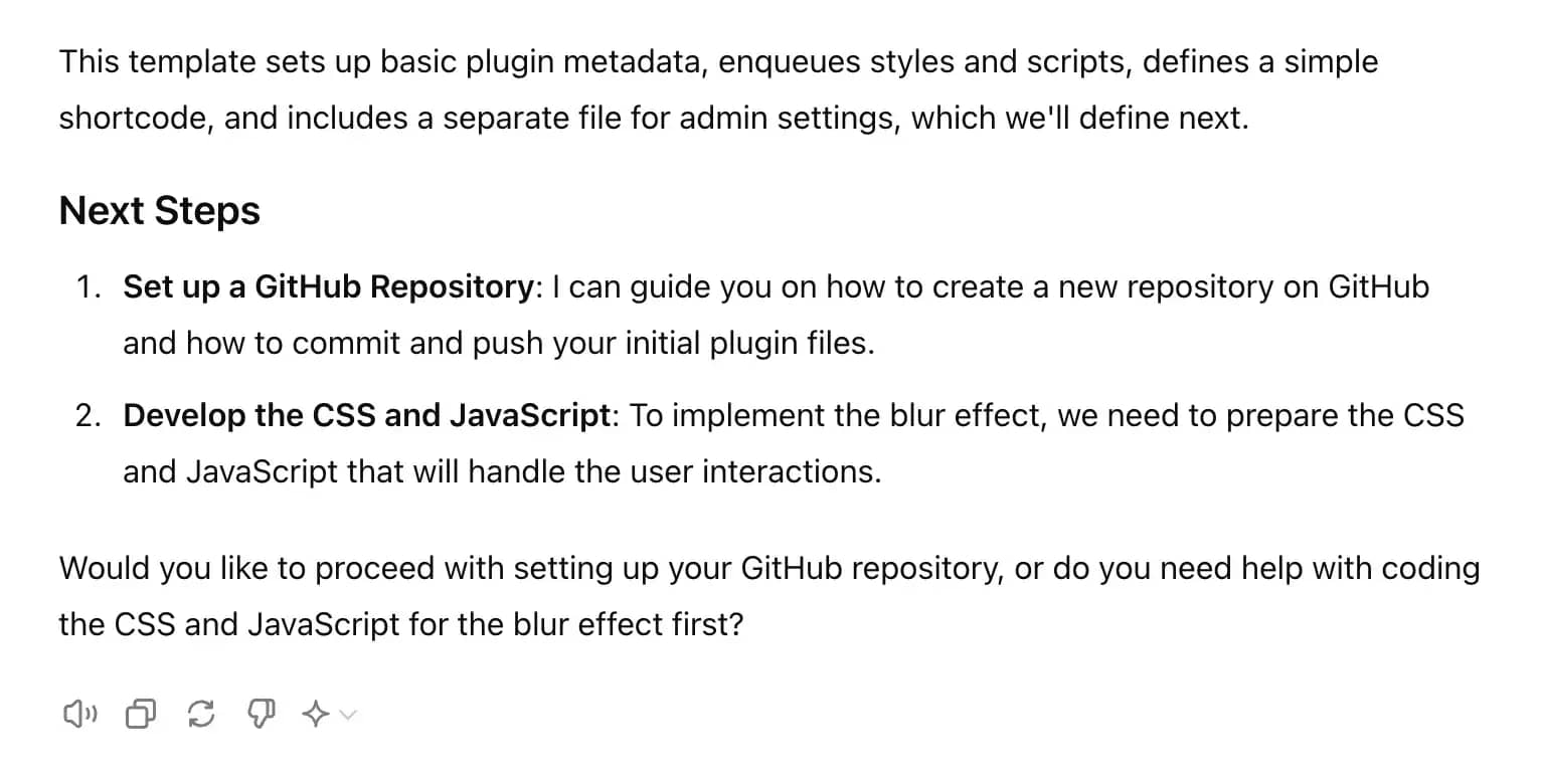 Giving ChatGPT initial prompt to build plugin attempt number three.