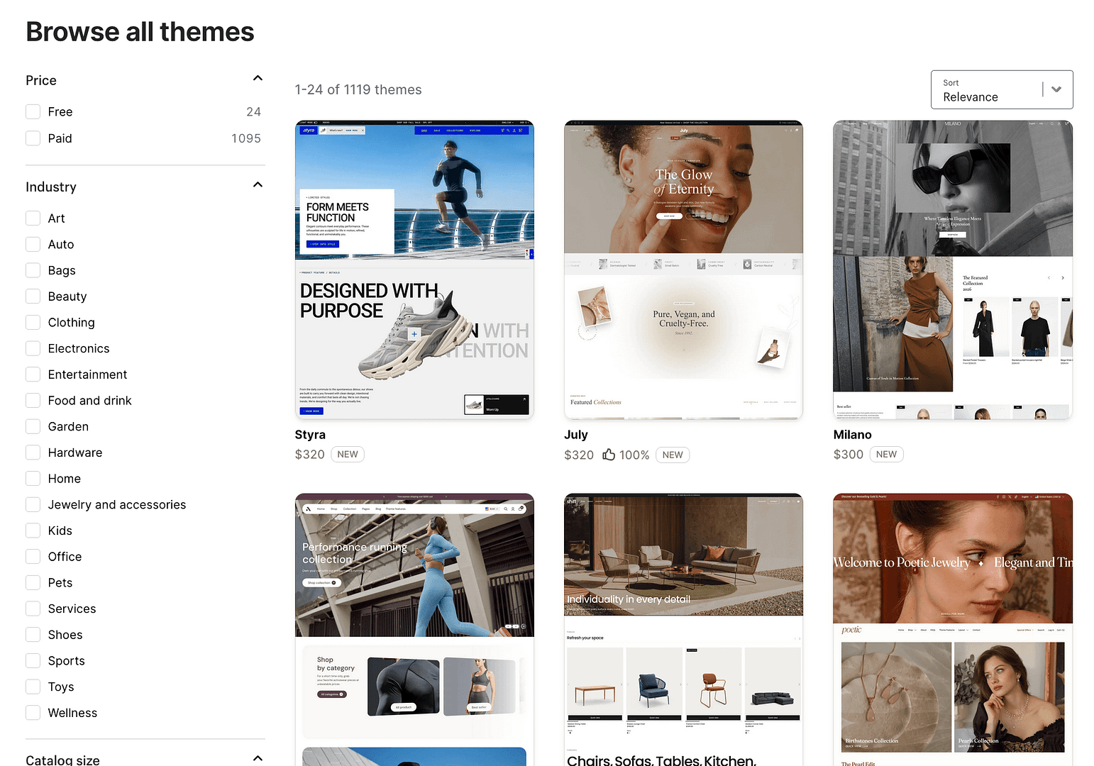 Shopify themes