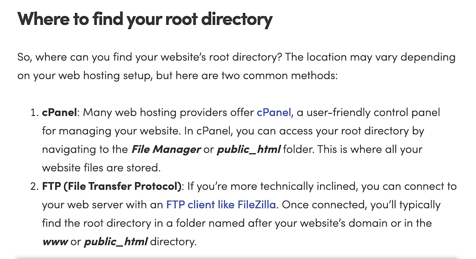 An example of an article using a list.