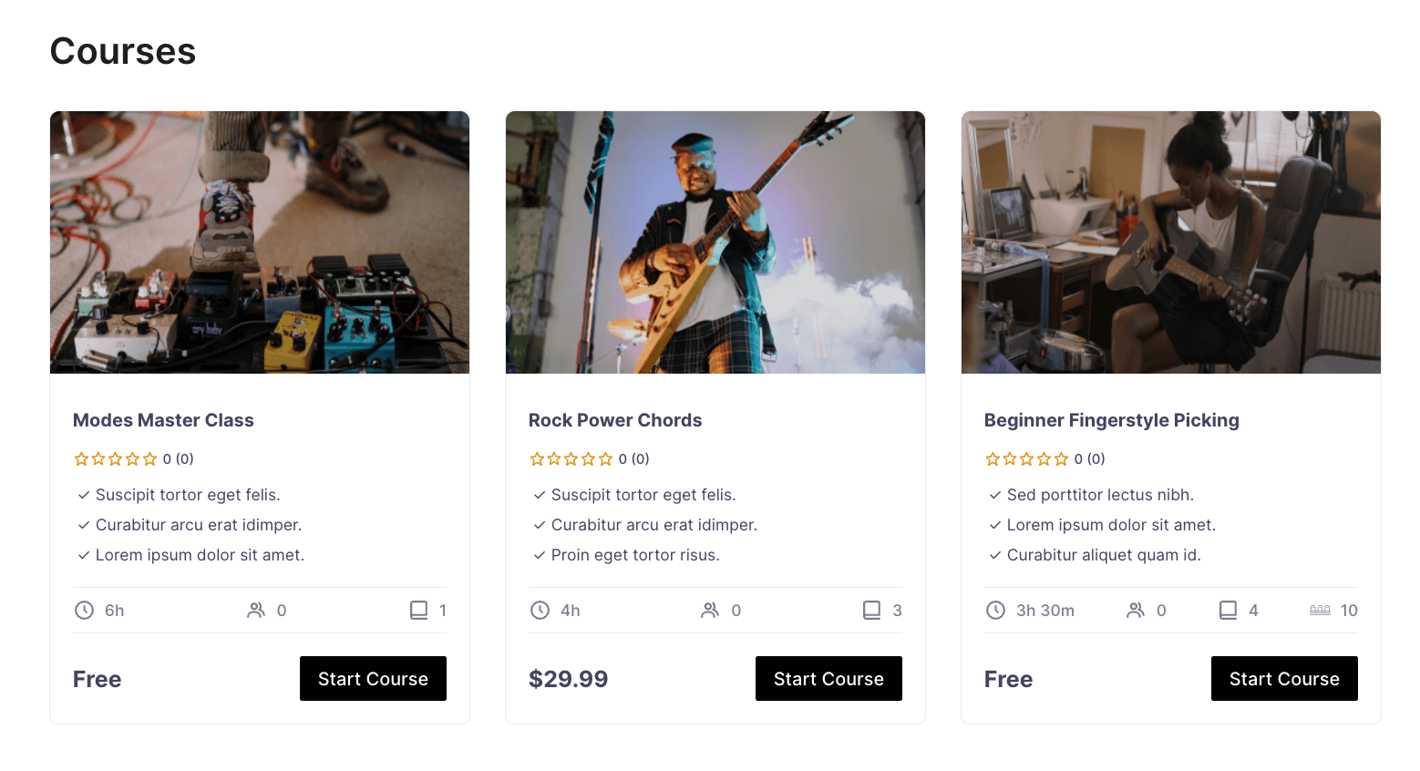 example courses