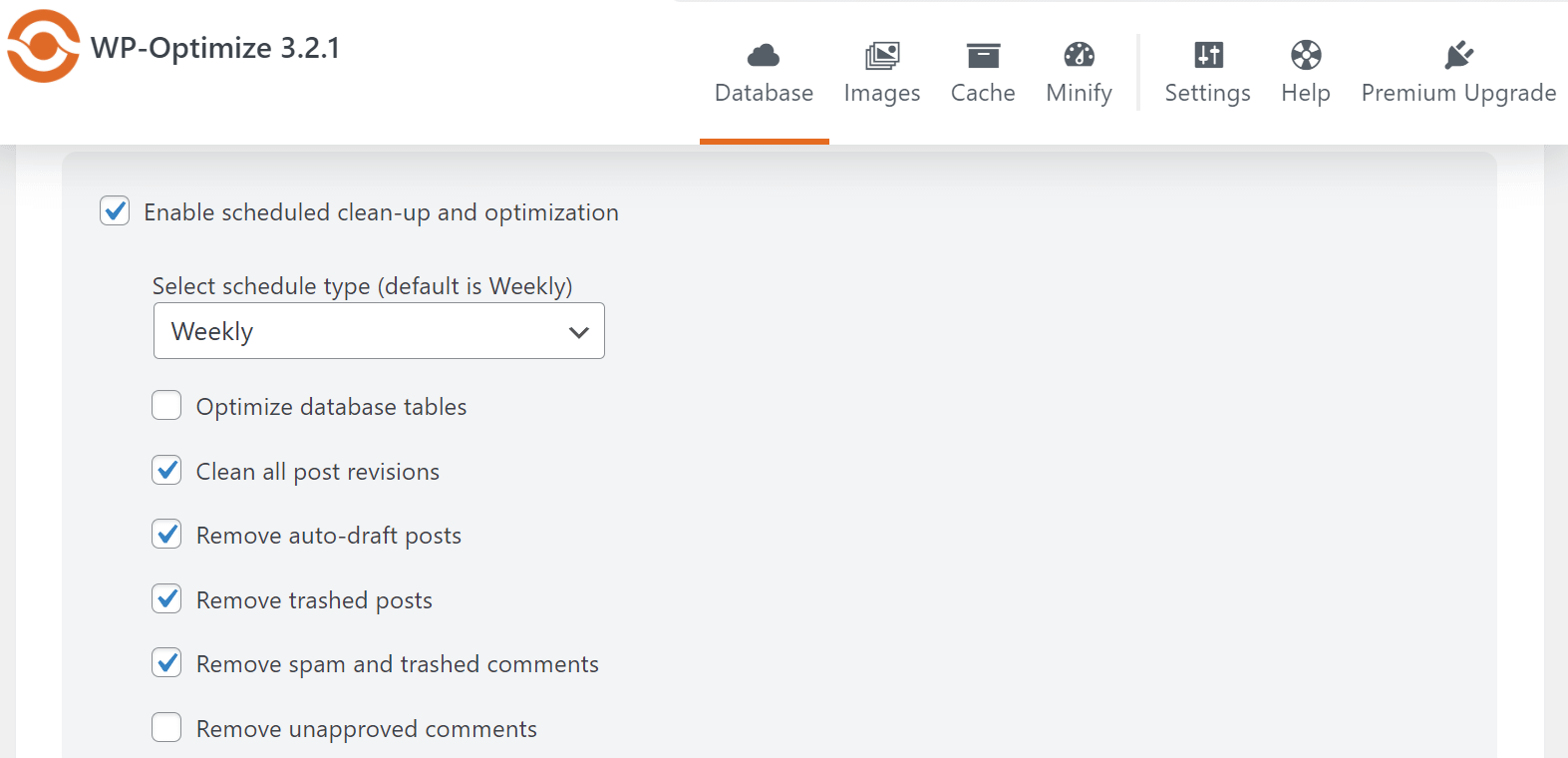 How to schedule a WordPress database cleanup. 