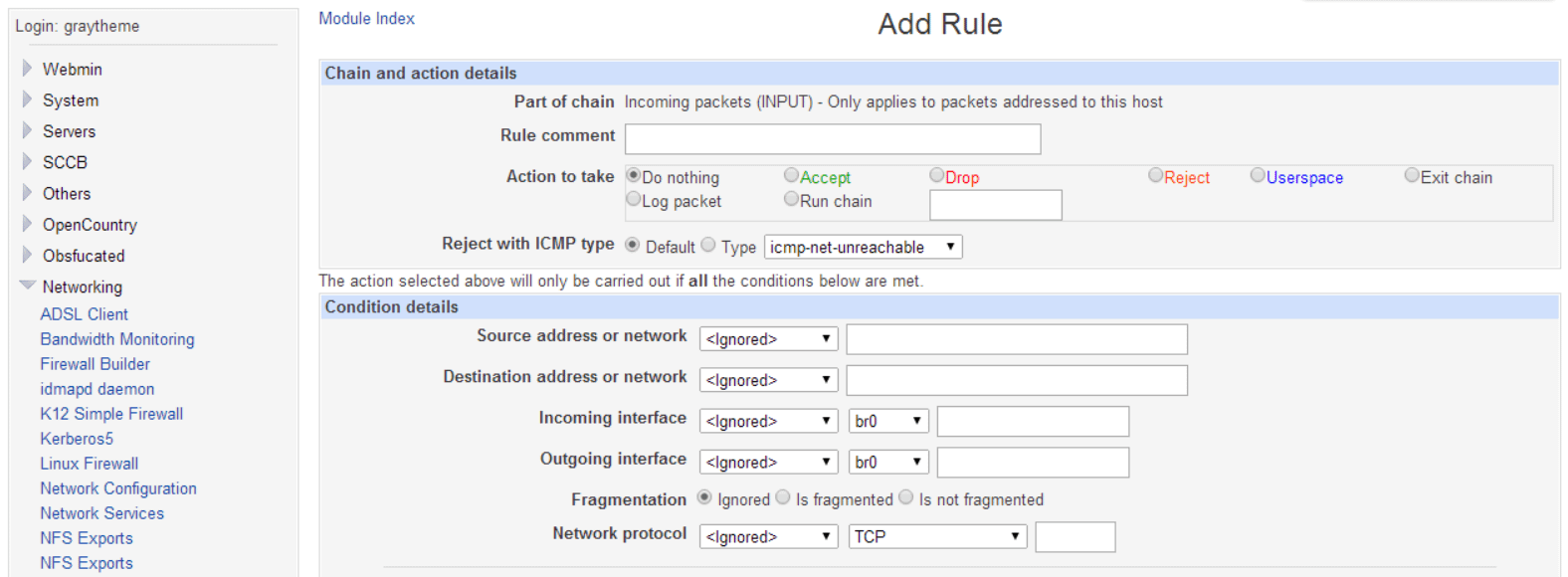 cPanel vs Plesk vs Webmin and the Webmin interface.