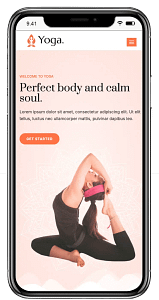 Kortez Yoga Theme Mobile Demo.