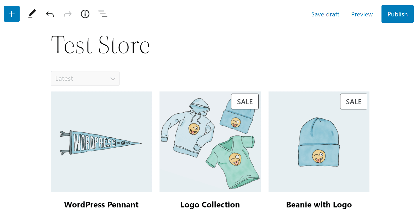 WooCommerce all products block. 