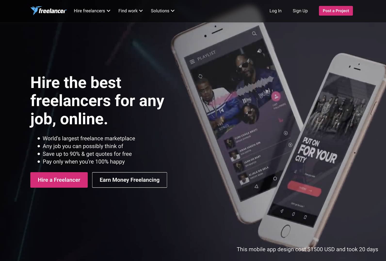 The Freelancer website - best Upwork alternatives