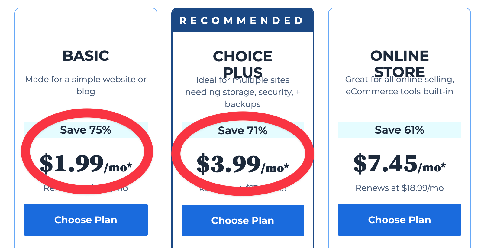 Bluehost promo price 1
