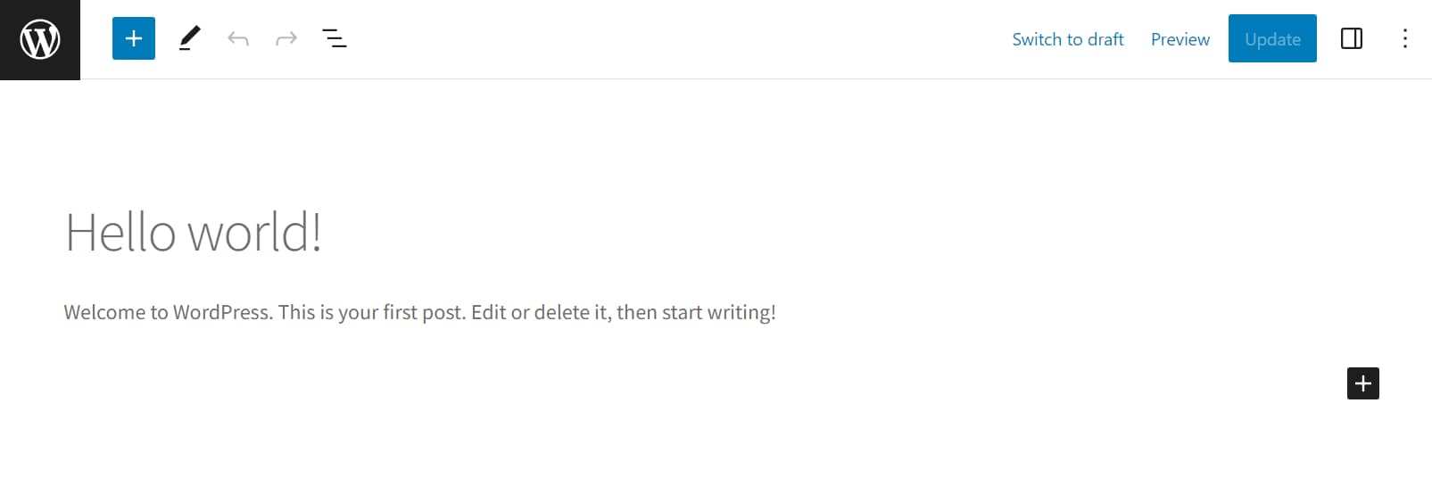 The WordPress Block Editor.