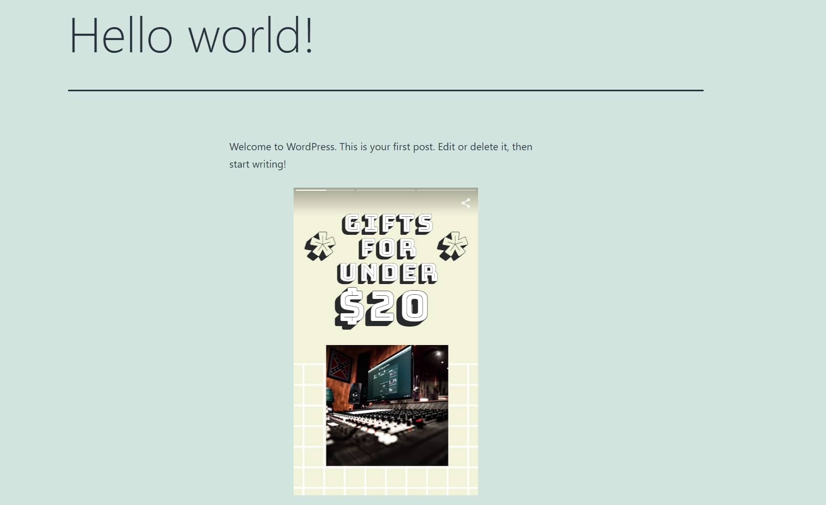 Embedded Web Stories example