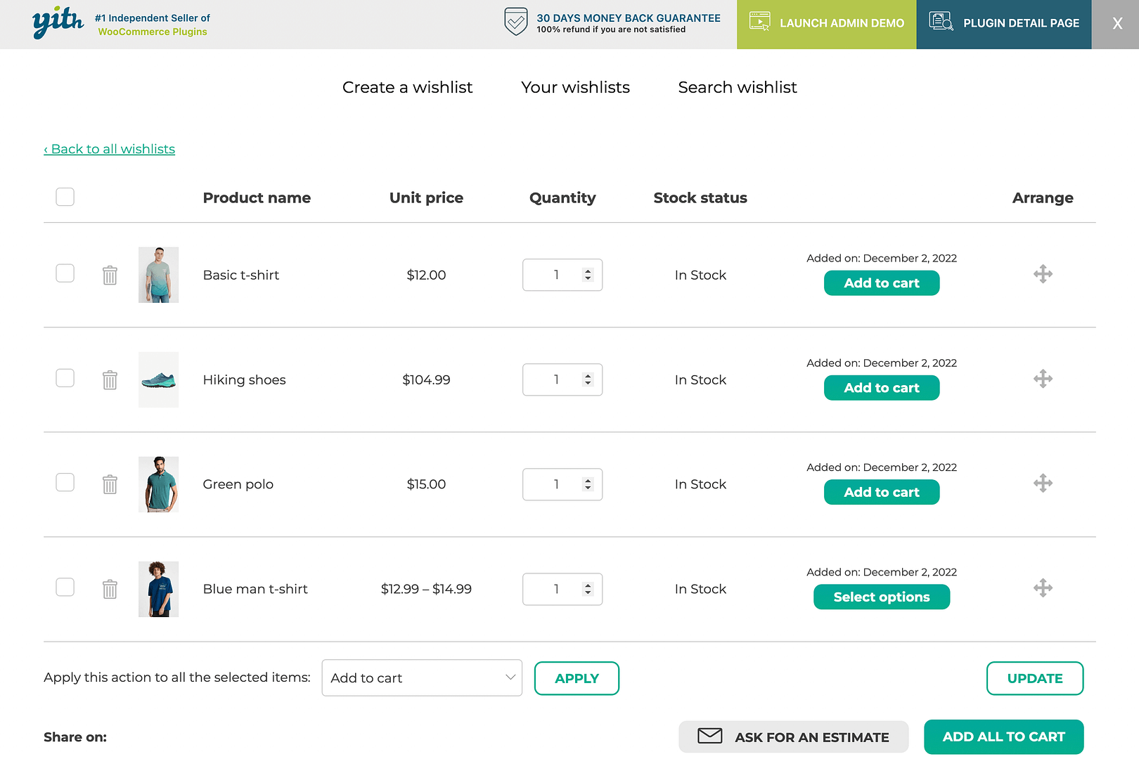 YITH WooCommerce is one of the most comprehensive WooCommerce wishlist plugins.