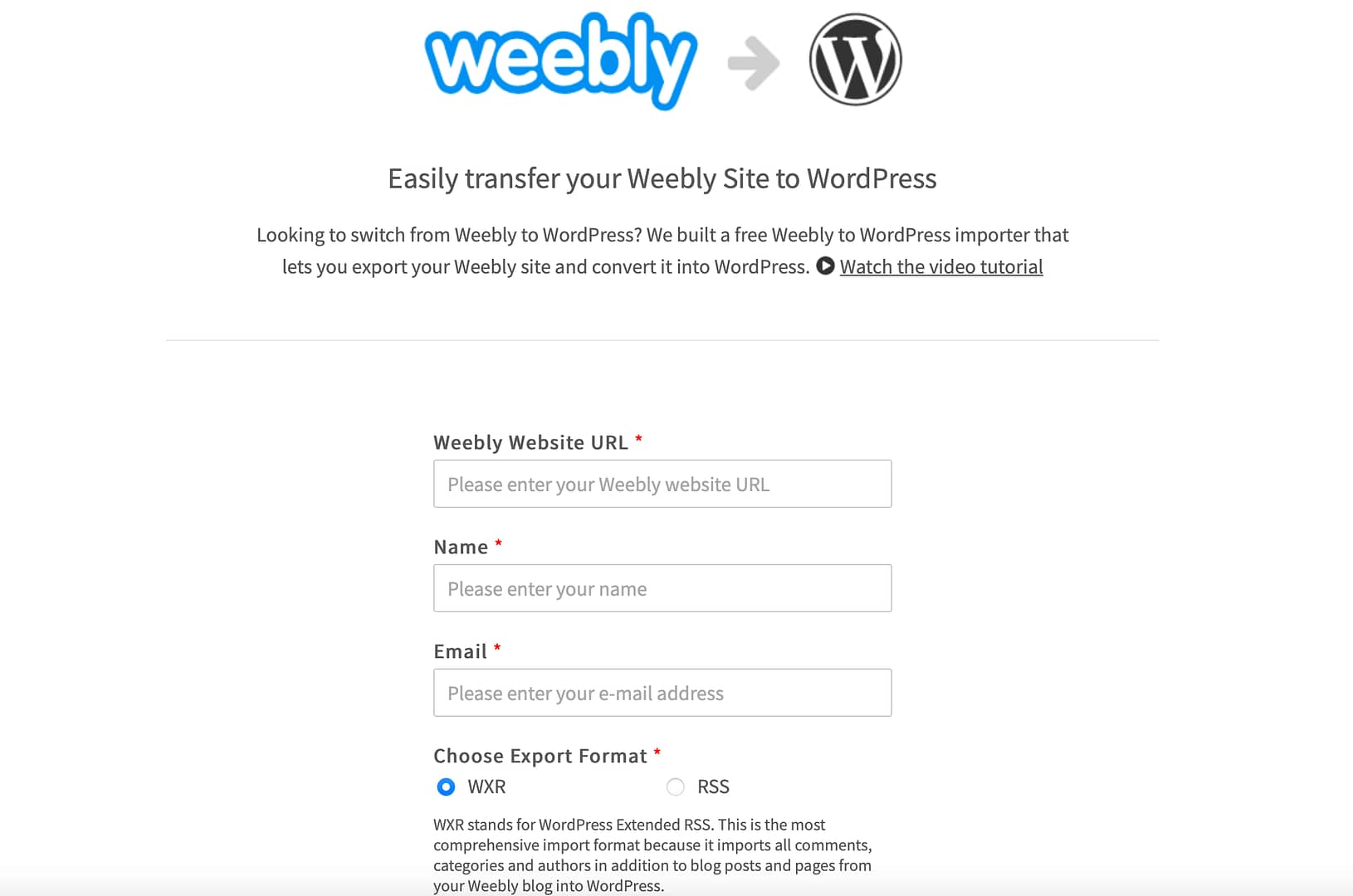 How to move Weebly to WordPress