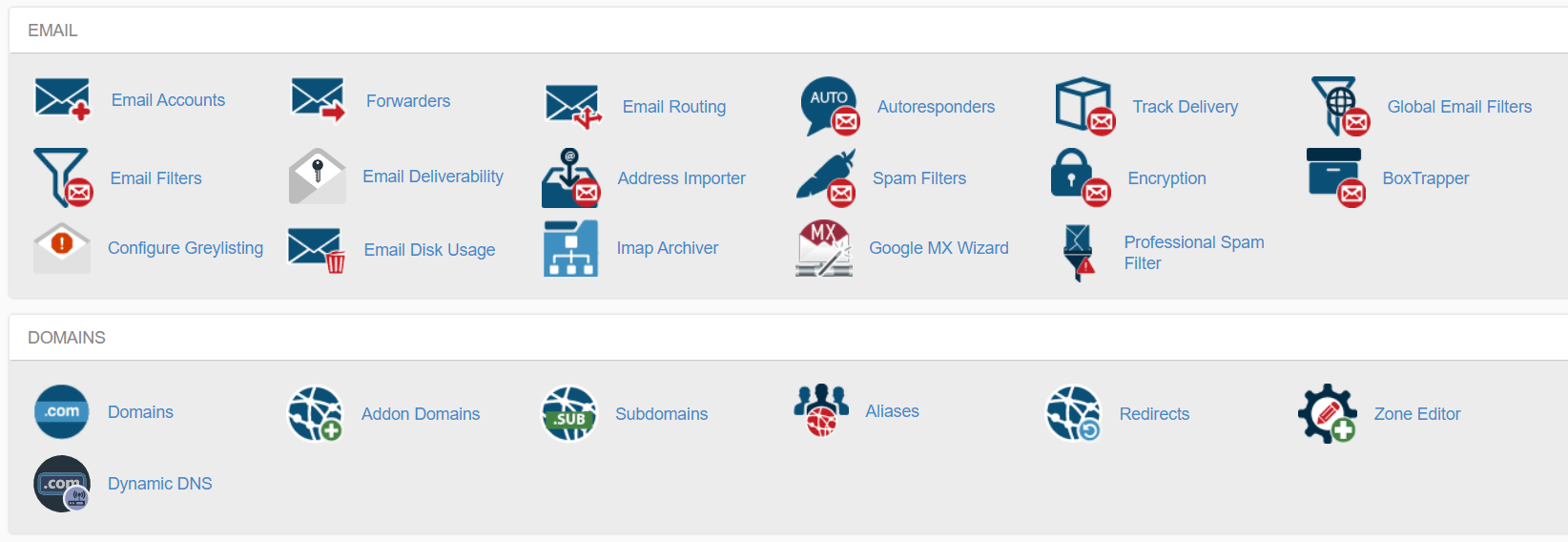 cPanel example.