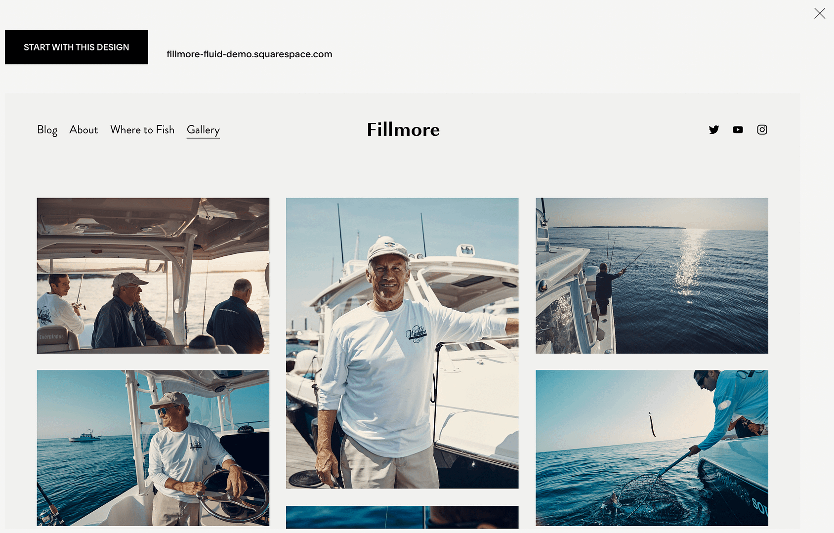 Squarespace portfolio template example.