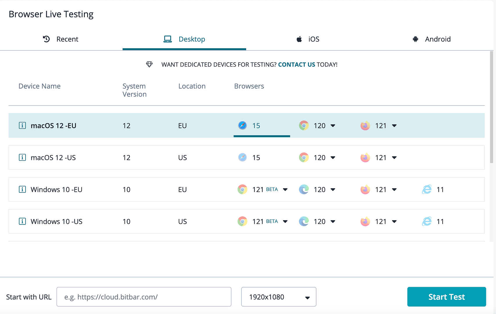 How to run a live browser test with SmartBear