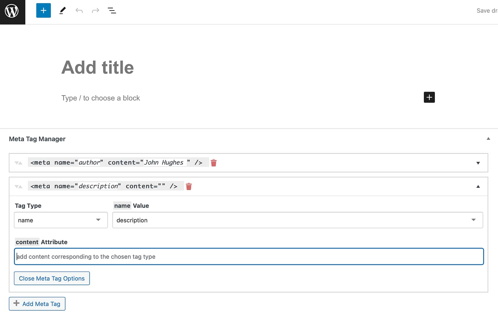 How to add meta tags to individual posts.