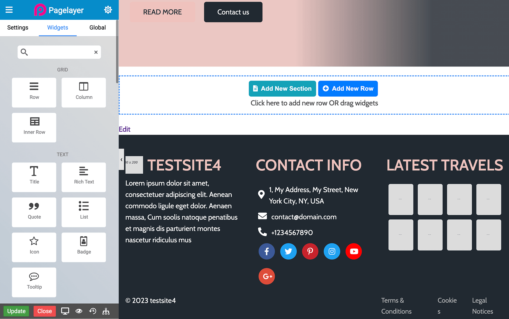 Pagelayer's basic widgets.