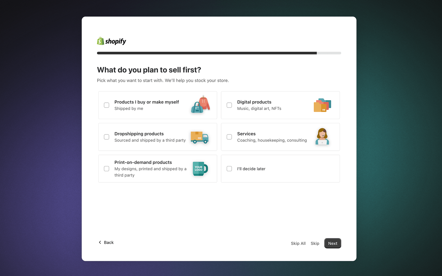 What products to sell on Shopify.