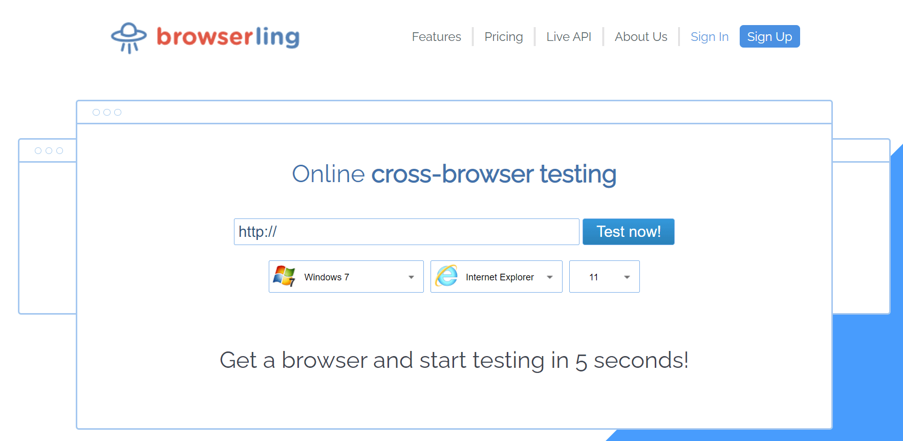 Browserling is a user-friendly tool to test a website in different browsers.