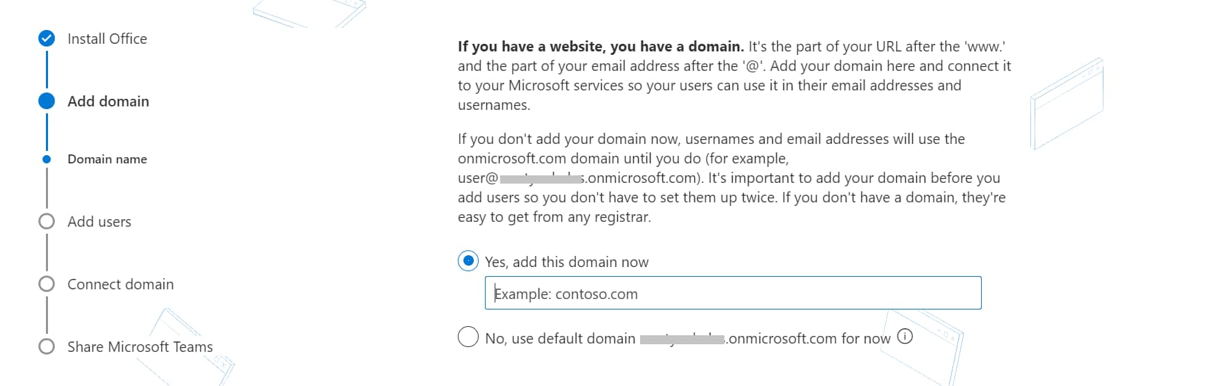 Настройте собственный адрес электронной почты, добавив домен в Office 365.
