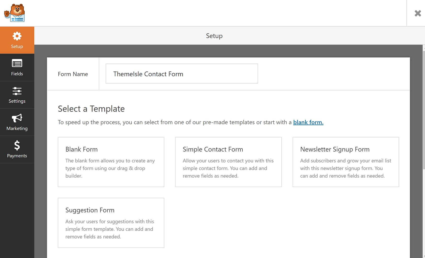 Form templates