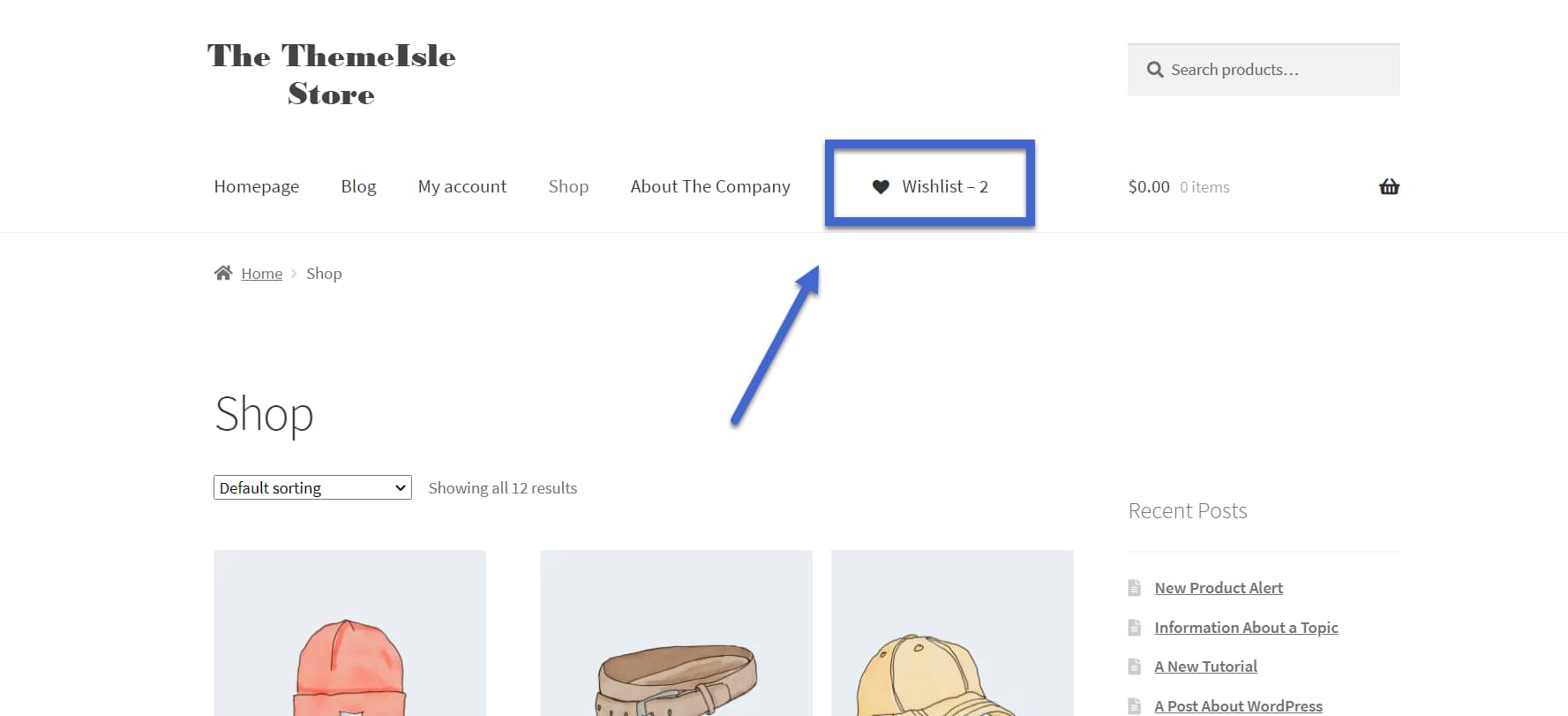 new WooCommerce wishlist with counter.