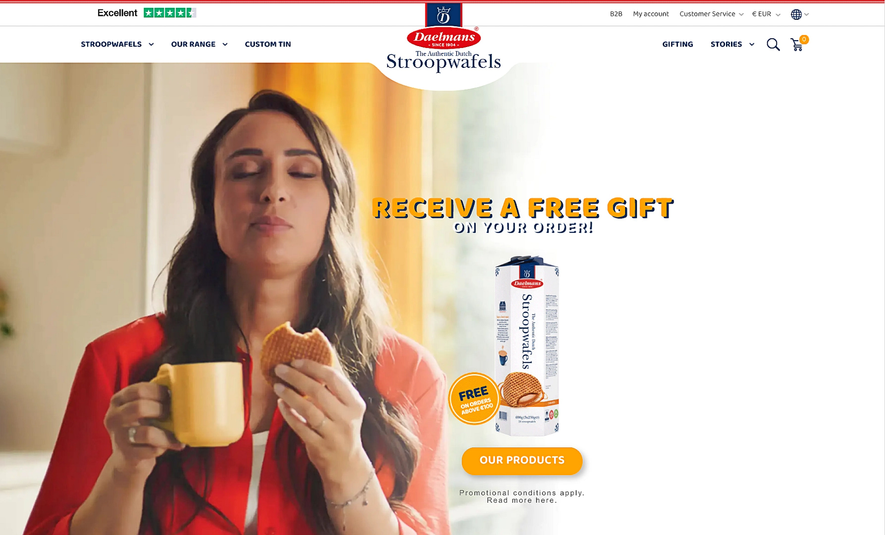 Daelmans Stroopwafels homepage