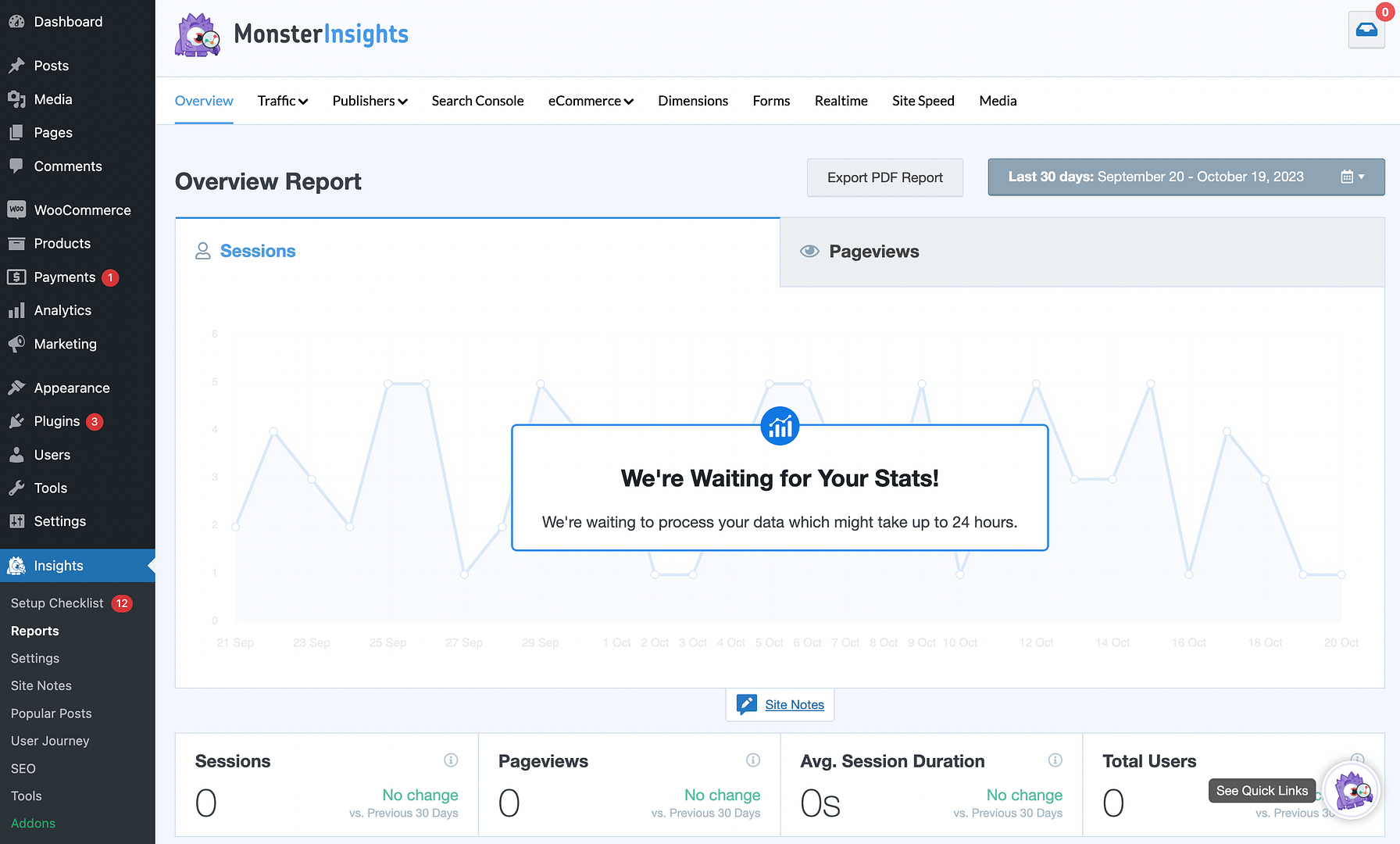MonsterInsights reports.