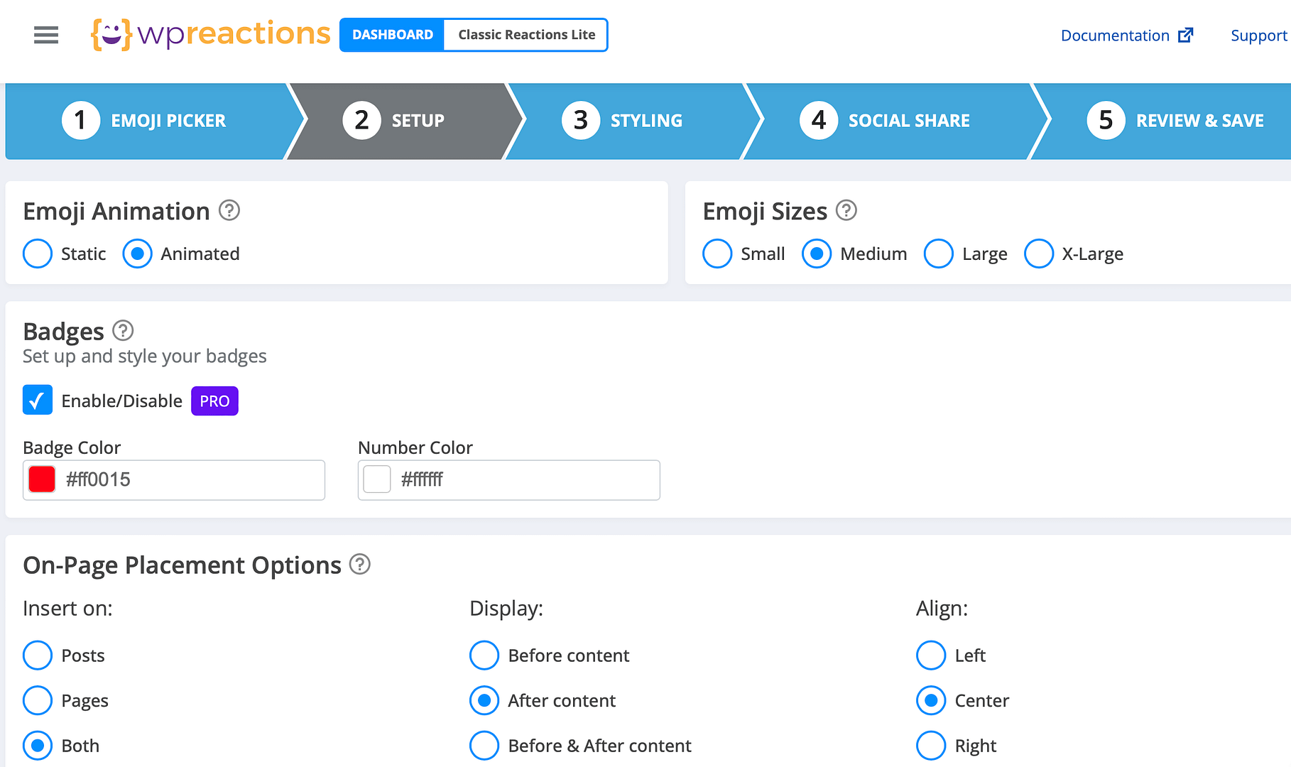 Configure emoji settings.