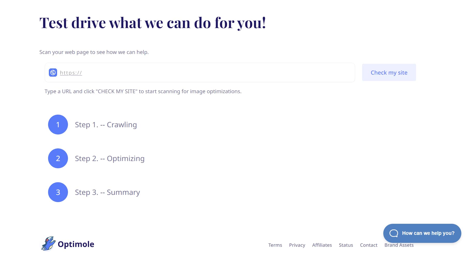 landing page examples: Optimole
